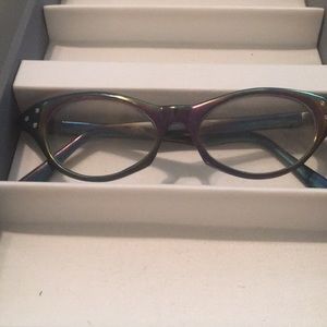 Multi colored eye glasses